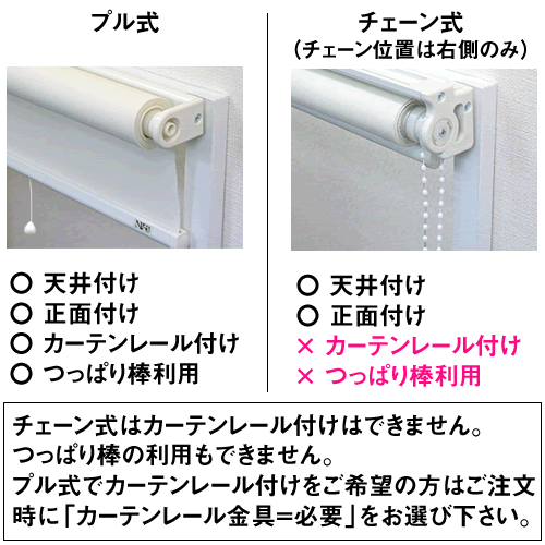 ロールスクリーン　ロールカーテン　突っ張り棒式